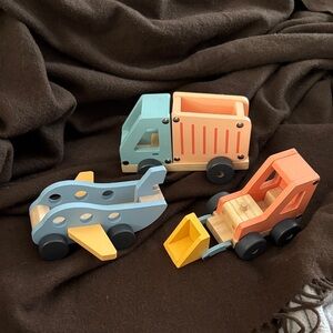 Egofun Kids Montessori Wooden Toy Vehicle Set of 3